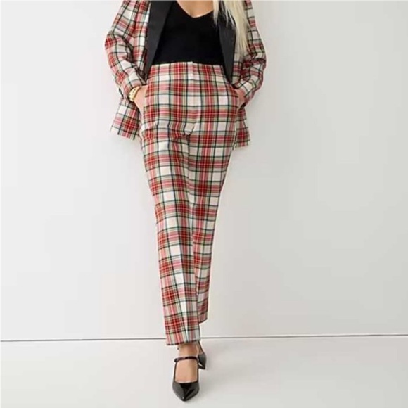 JCREW WILLA CROPPED FLARE PANT STEWART TARTAN SZ 8 NWT - Picture 2 of 6